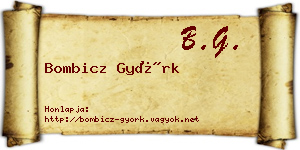 Bombicz Györk névjegykártya